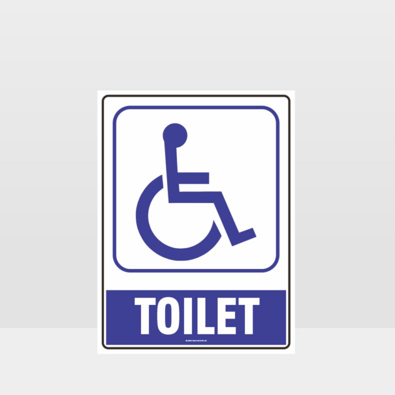 Accessible Toilet Symbol Sign - Notice/Information Sign - HAZARD SIGNS NZ