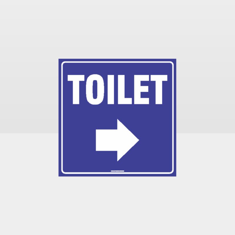 Toilet Right Arrow Sign