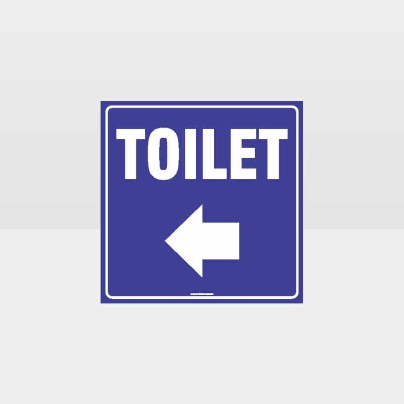 Toilet Left Arrow Sign