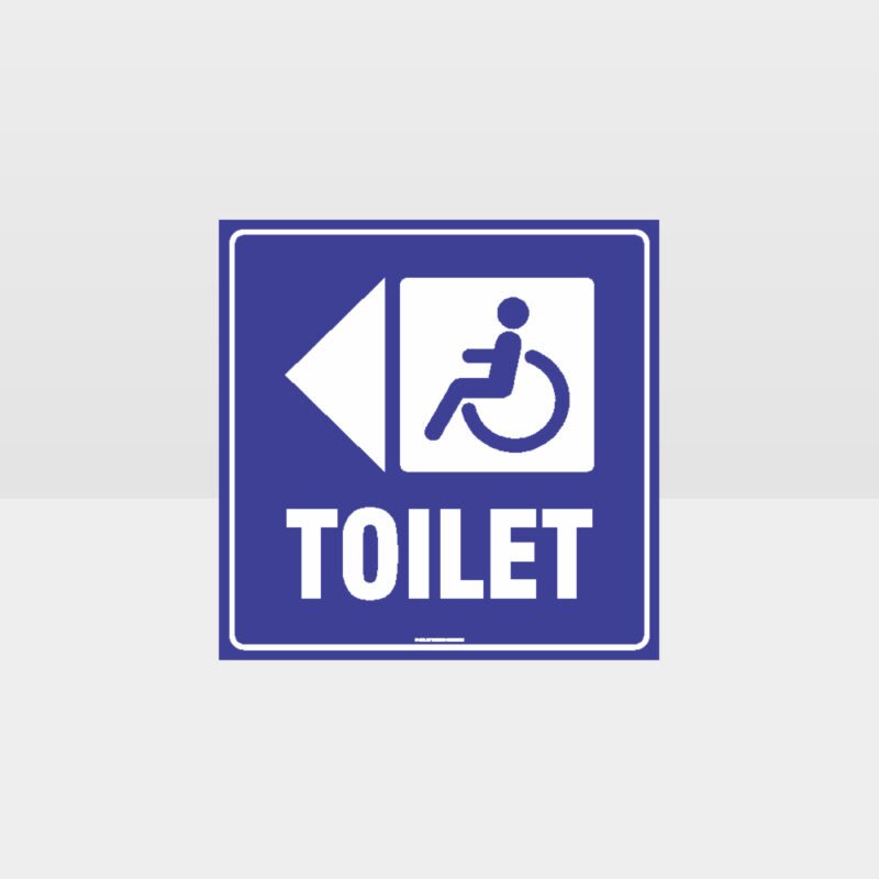 Accessible Toilet Left Arrow Sign