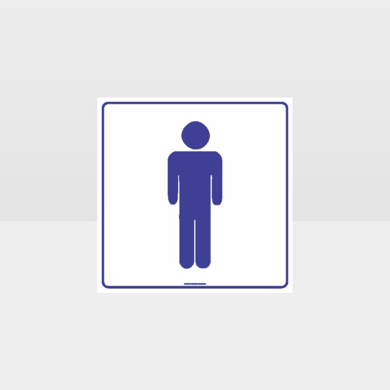 Male Toilet White background Sign