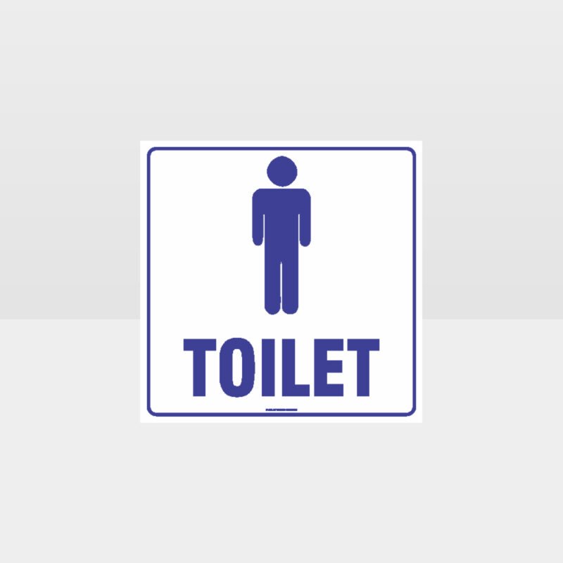 Male Toilet White background Sign 2