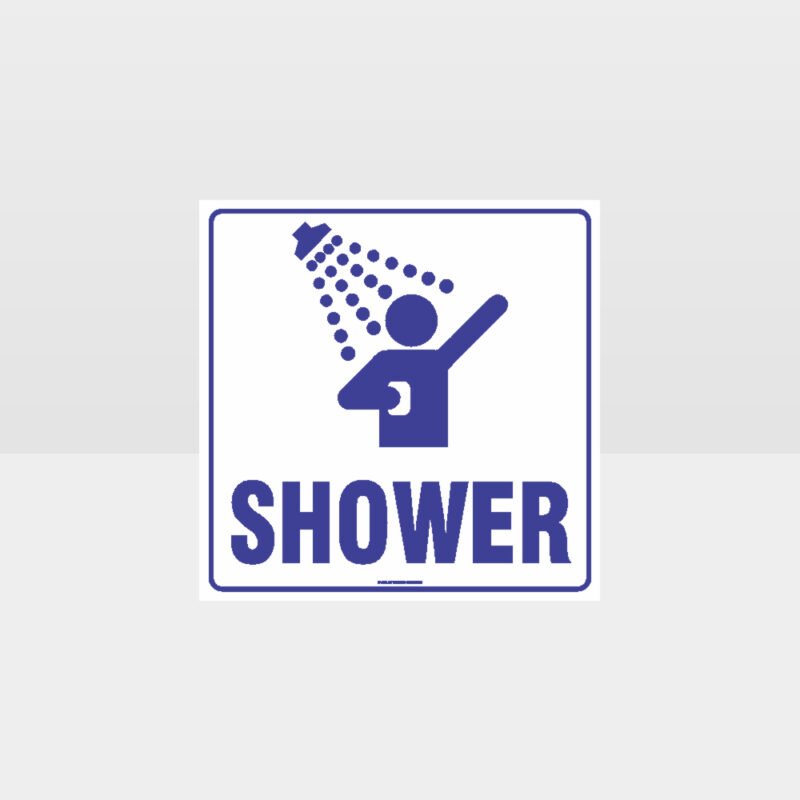 Shower White background Sign