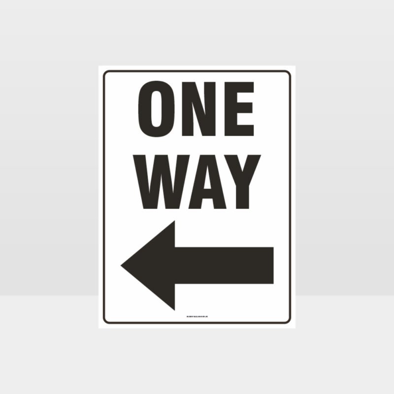 One Way Left Arrow Sign