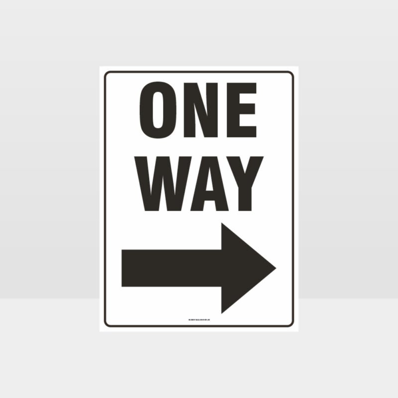 One Way Right Arrow Sign