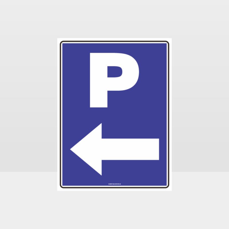 P Parking Left Arrow Sign