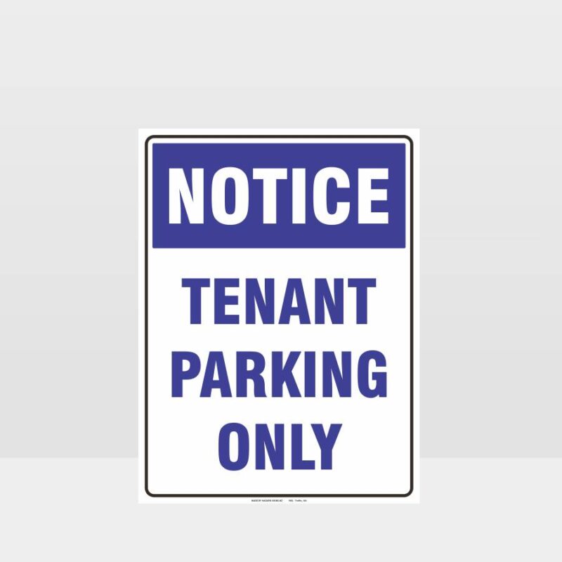 Tenant Parking Only Sign