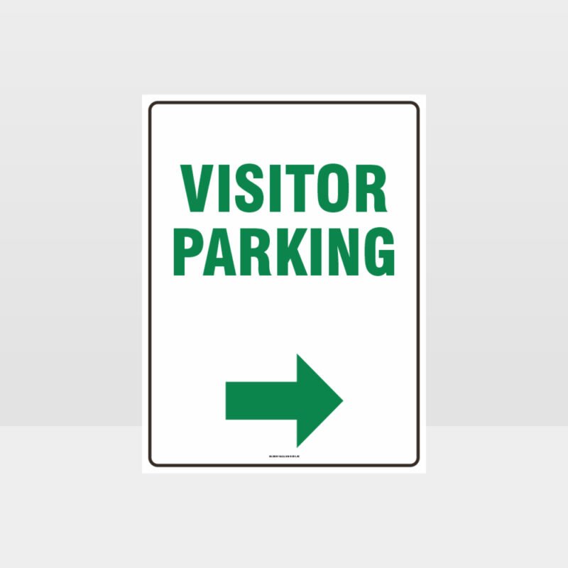 Visitor Parking Right Arrow Sign