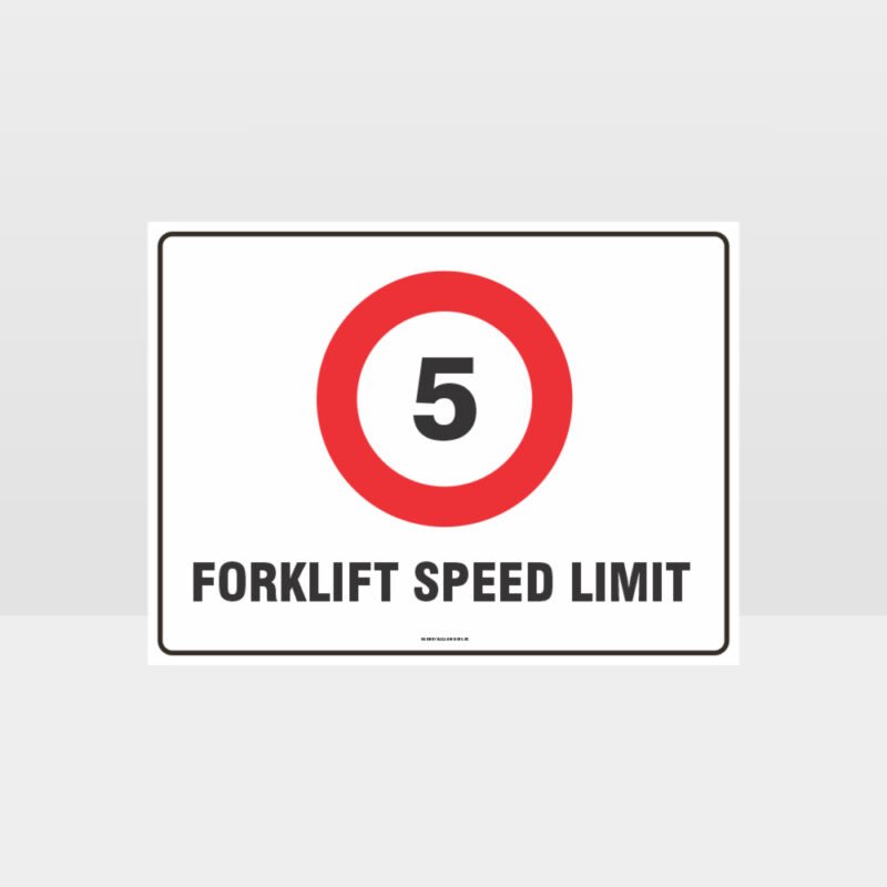 Forklift Speed Limit 5KPH Sign