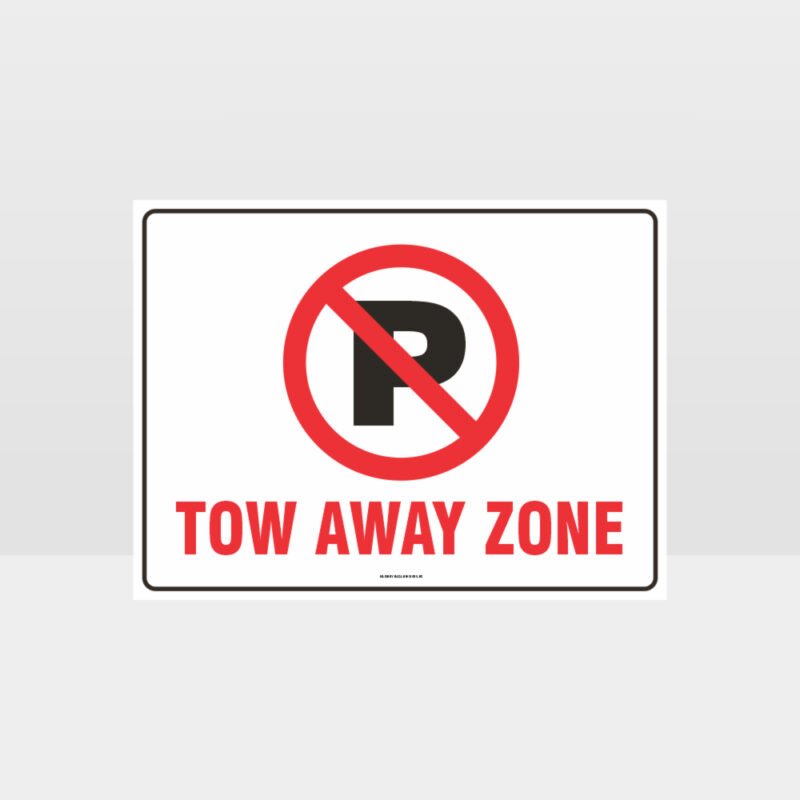 No Parking Tow Away Zone Symbol Sign