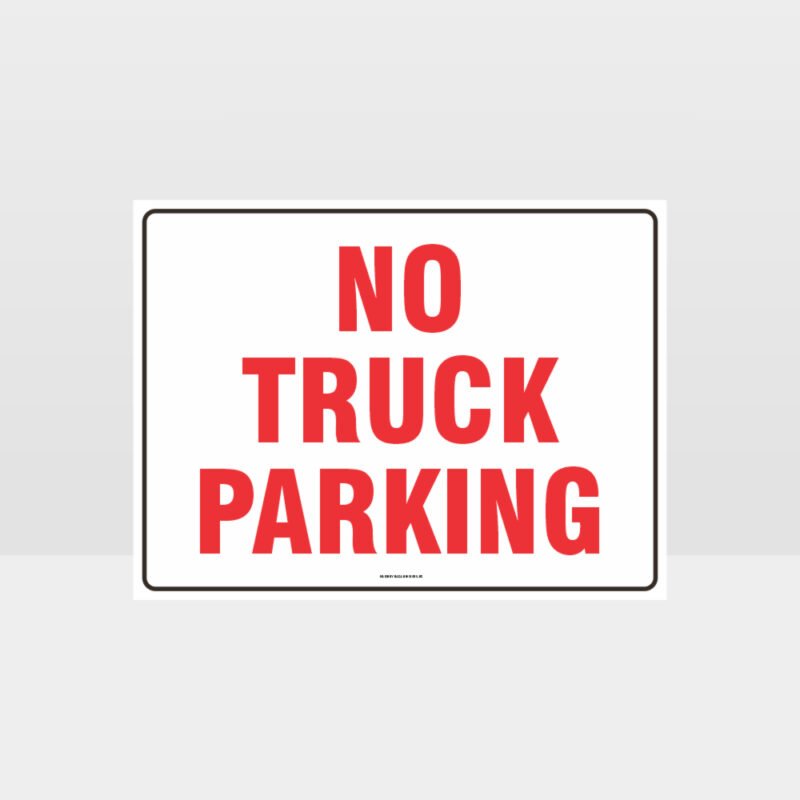 No Truck Parking Sign