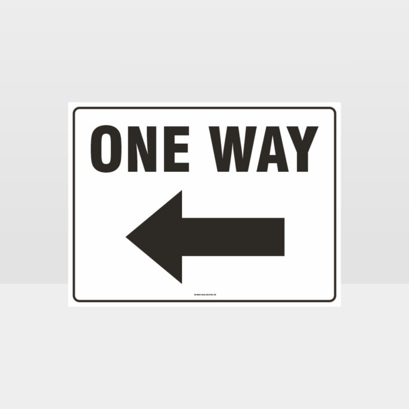 One Way Left Arrow Sign