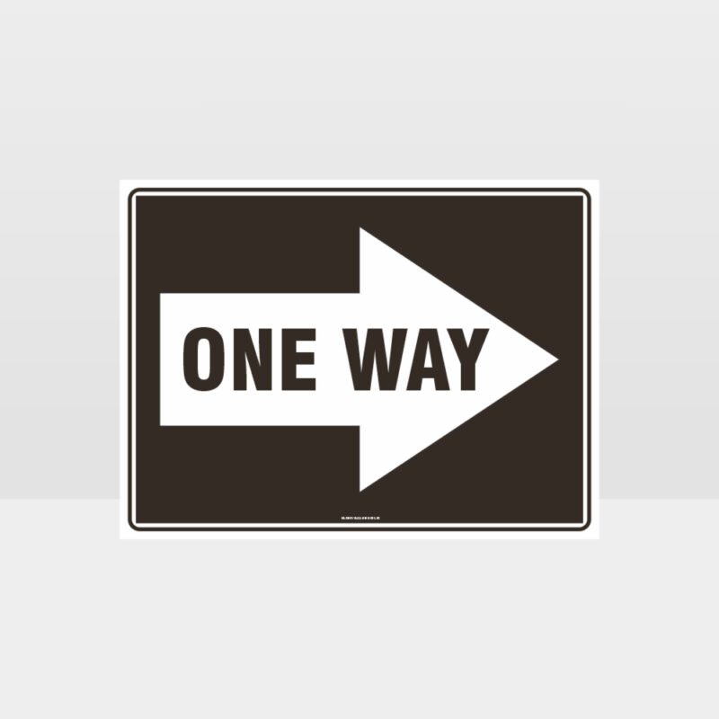 One Way Right Arrow 01 Sign