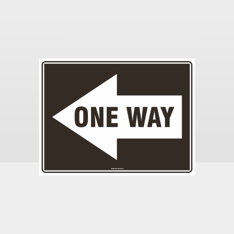 One Way Left Arrow 01 Sign