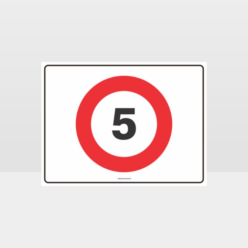 5 KPH Speed L Sign