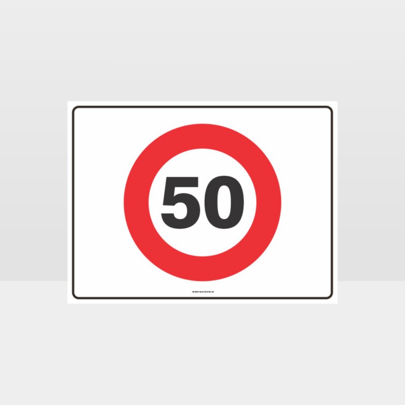 50 KPH Speed L Sign