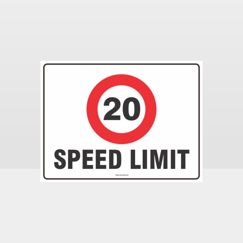 20 KPH Speed Limit L Sign