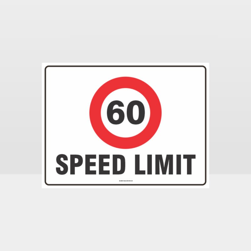 60 KPH Speed Limit L Sign