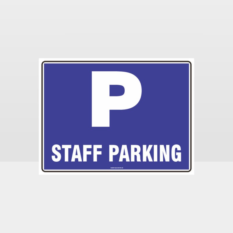 Staff Parking L Sign