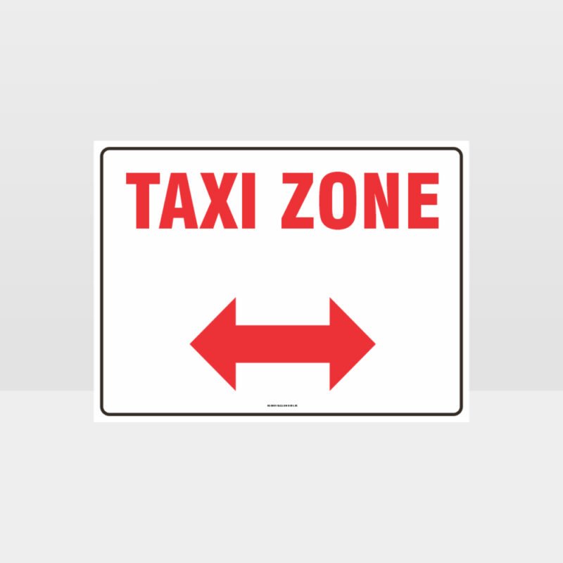 Taxi Zone Left And Right Arrow L Sign