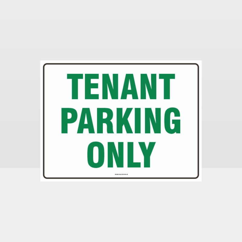 Tenant Parking Only L Sign