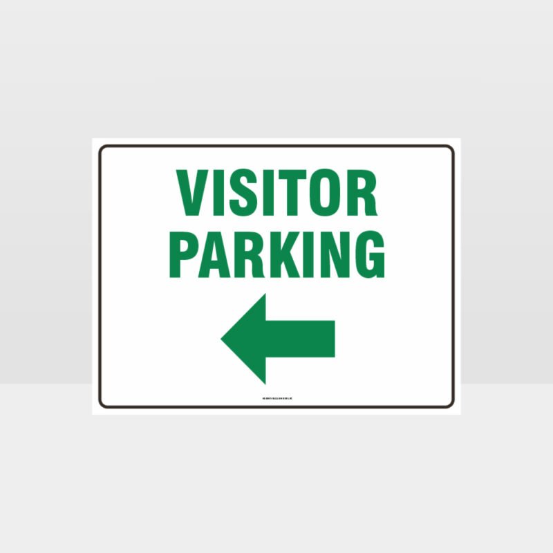 Visitor Parking Left Arrow L Sign