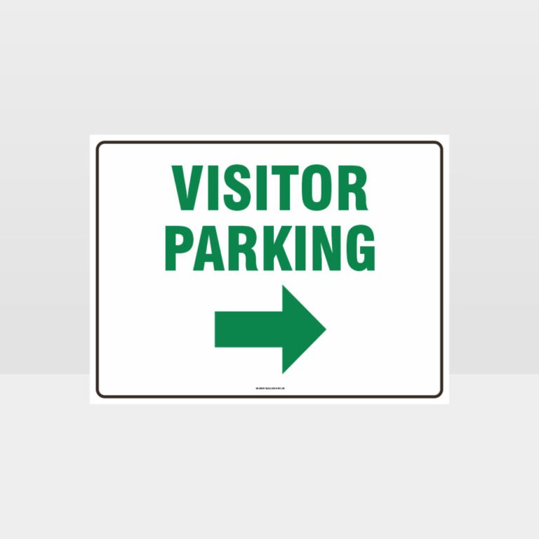 Visitor Parking Right Arrow L Sign - Notice/Information Sign - HAZARD ...