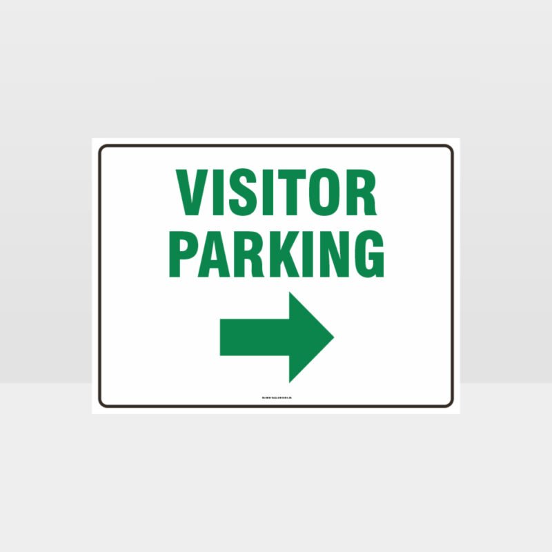 Visitor Parking Right Arrow L Sign