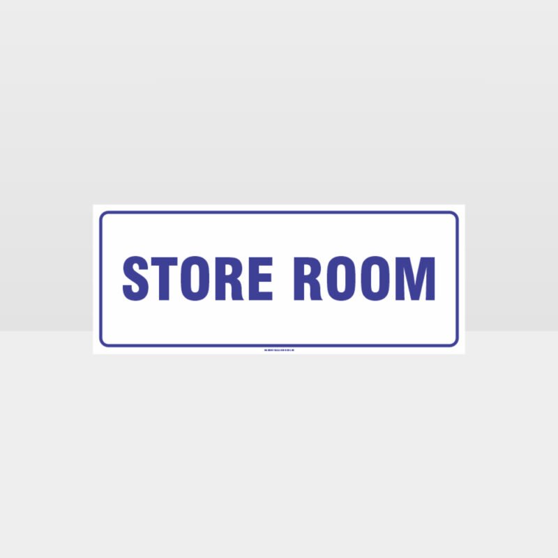 Store Room White Background Sign