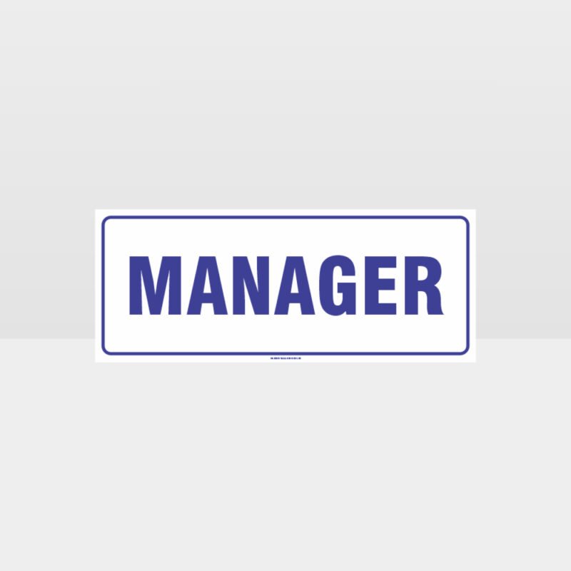 Manger White Background Sign