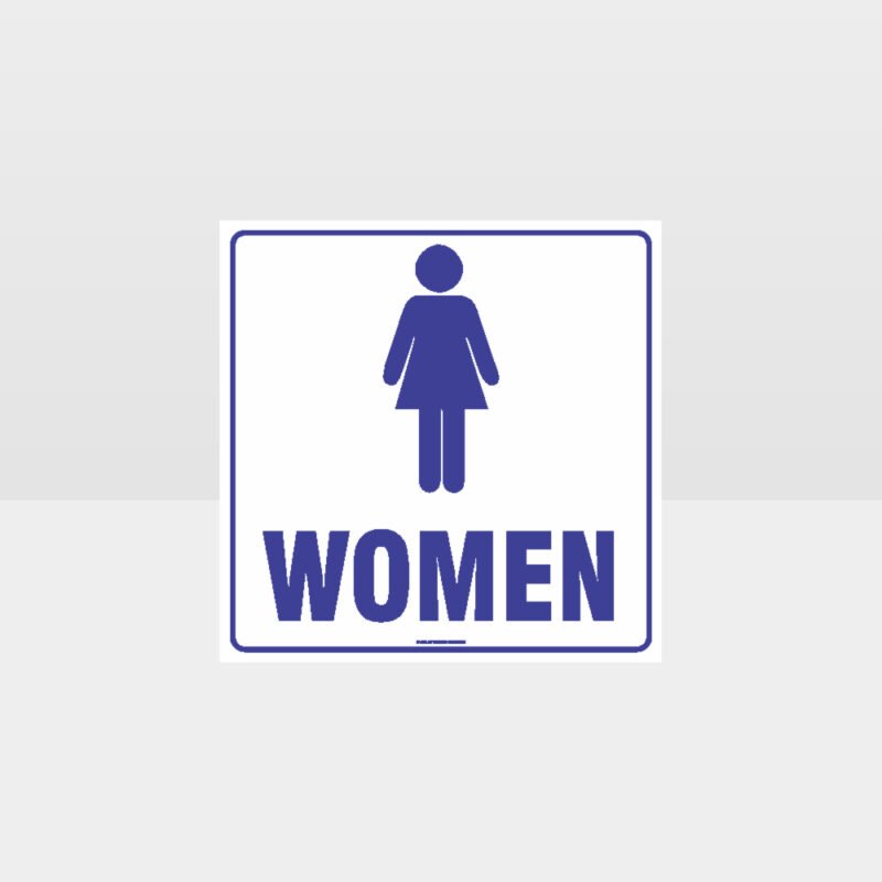 Women Toilet White Background Sign