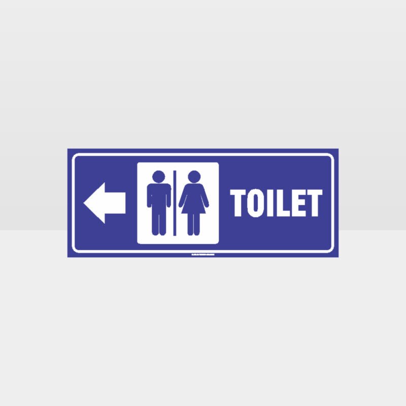 Toilet Left Arrow Sign