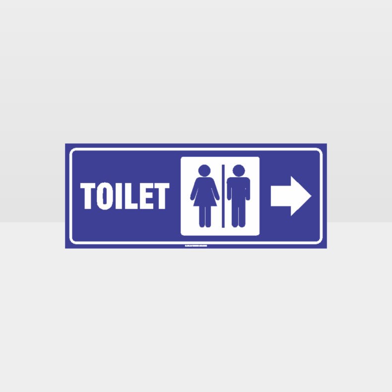 Toilet Right Arrow Sign - Fire Sign - HAZARD SIGNS NZ