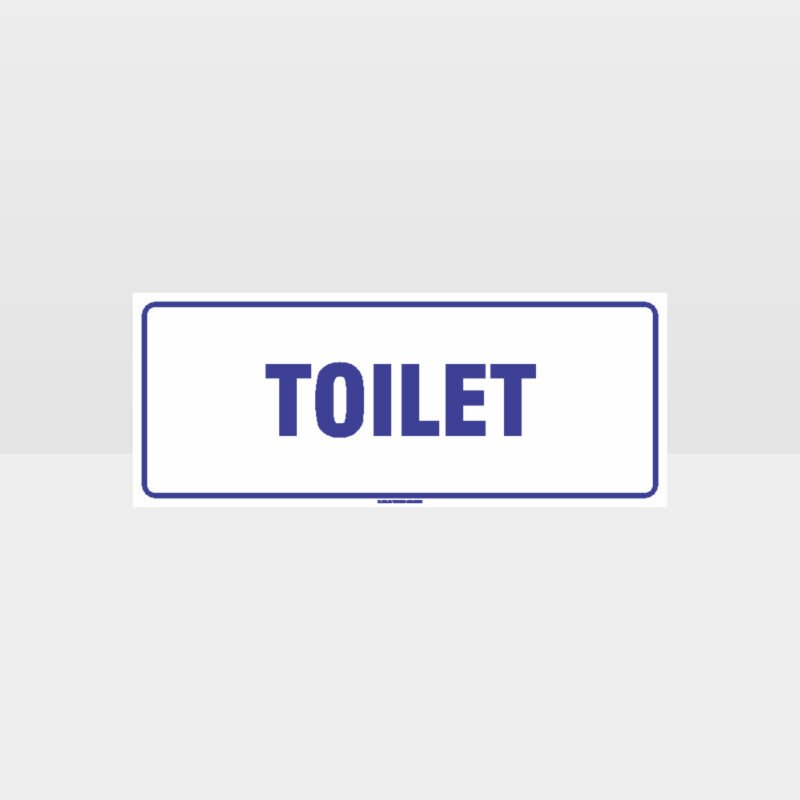 Toilet White Background Sign