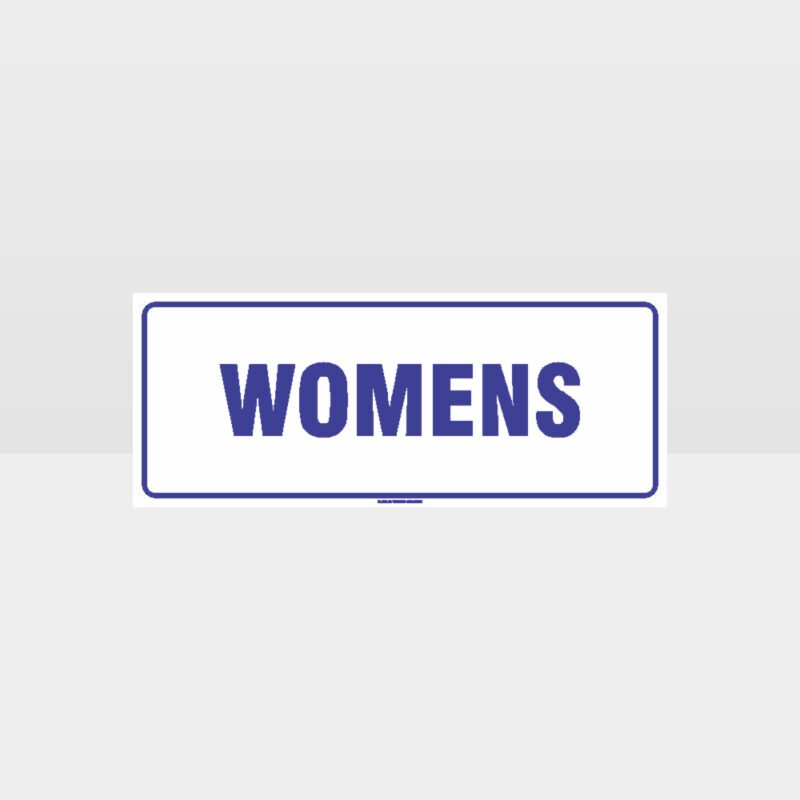 Womens Toilet White Background Sign