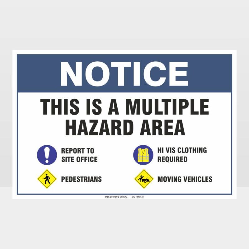 Notice Multiple Hazard Sign