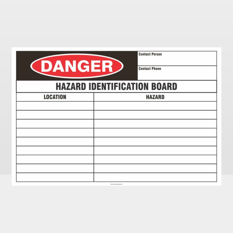 Danger Hazard Identification Board Sign