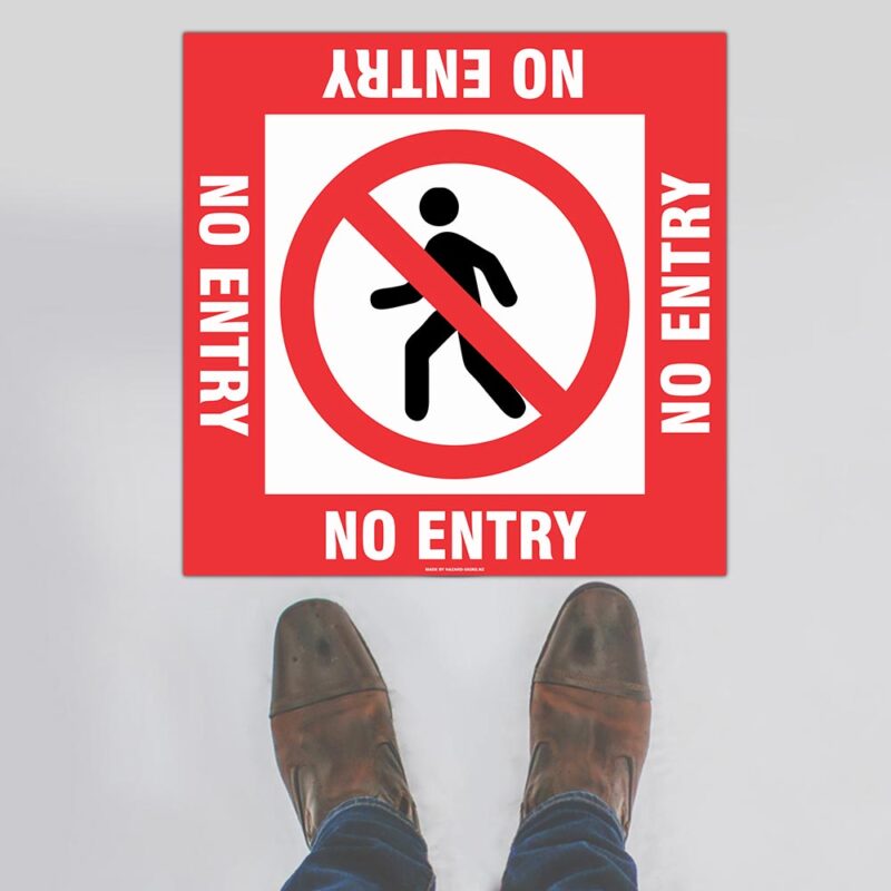 No Entry Floor Sign