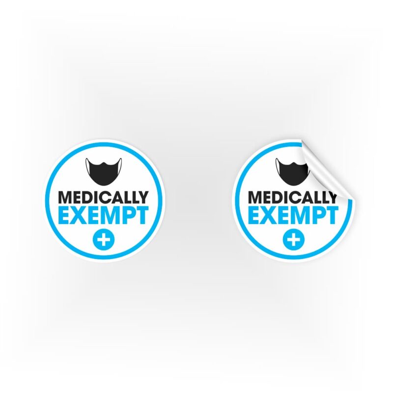 Medically Exempt Mask Stickers