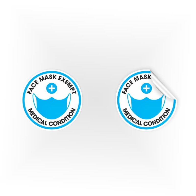 Face Mask Exempt Medical Condition Stickers