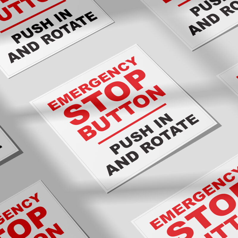 Emergency Stop Button Labels