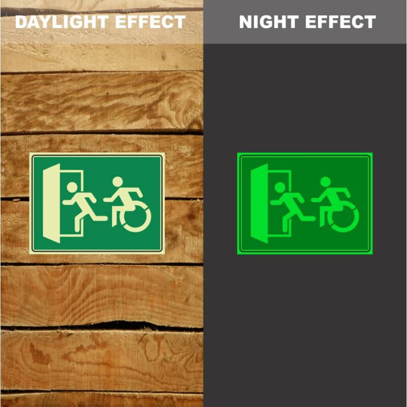 Photoluminescent Emergency Exit Left Sign