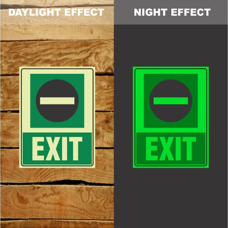 Photoluminescent Exit 01 Sign