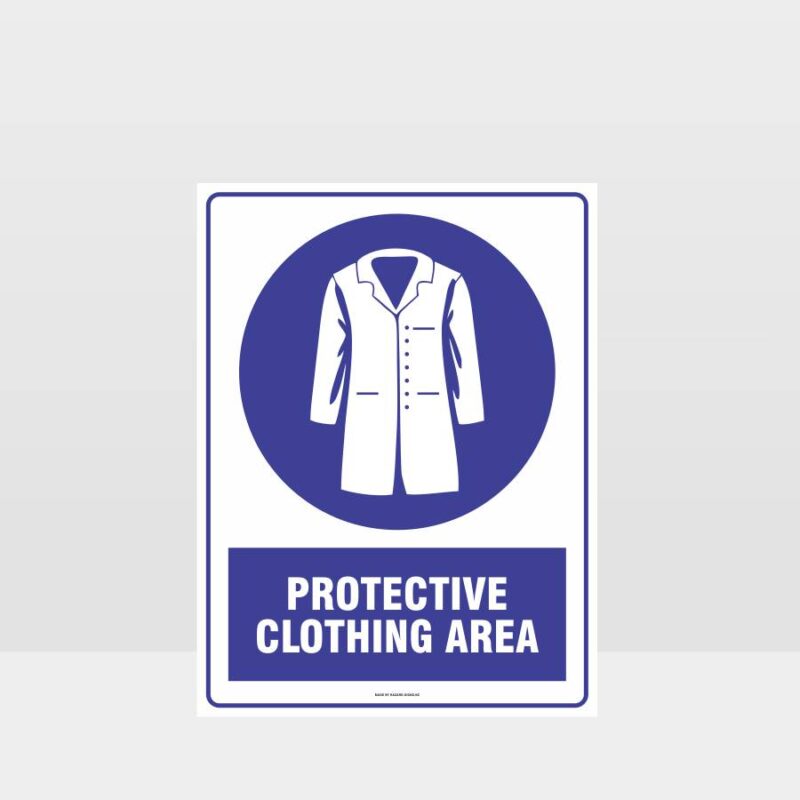 Lab/Dust Coat Protective Clothing Area Sign