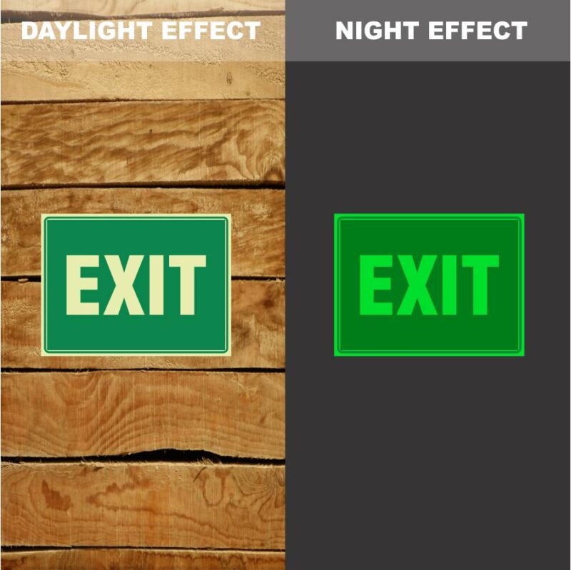 Photoluminescent Notice Exit Sign