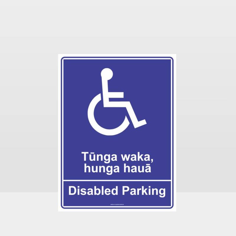 Disabled Parking Te Reo Safety Sign