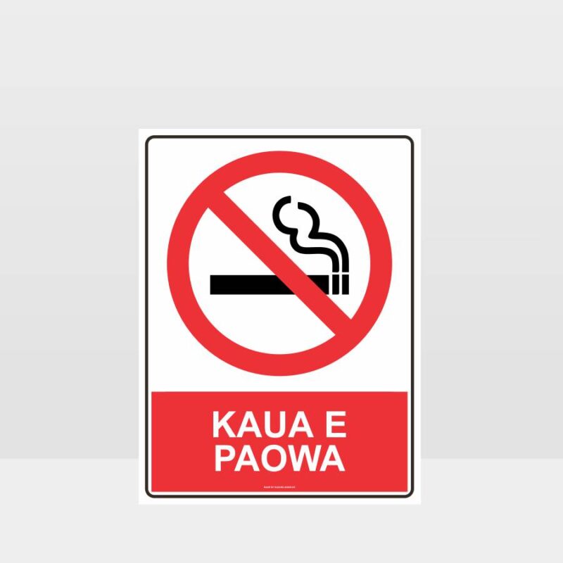 Te Reo Do Not Smoke Sign