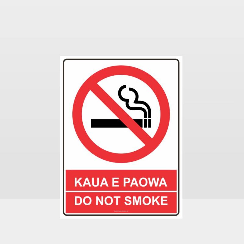 Prohibition Smoke Free Te Reo Sign