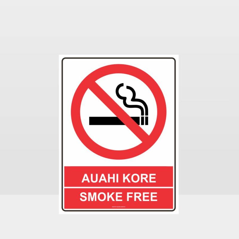 Te Reo Smoke Free Sign