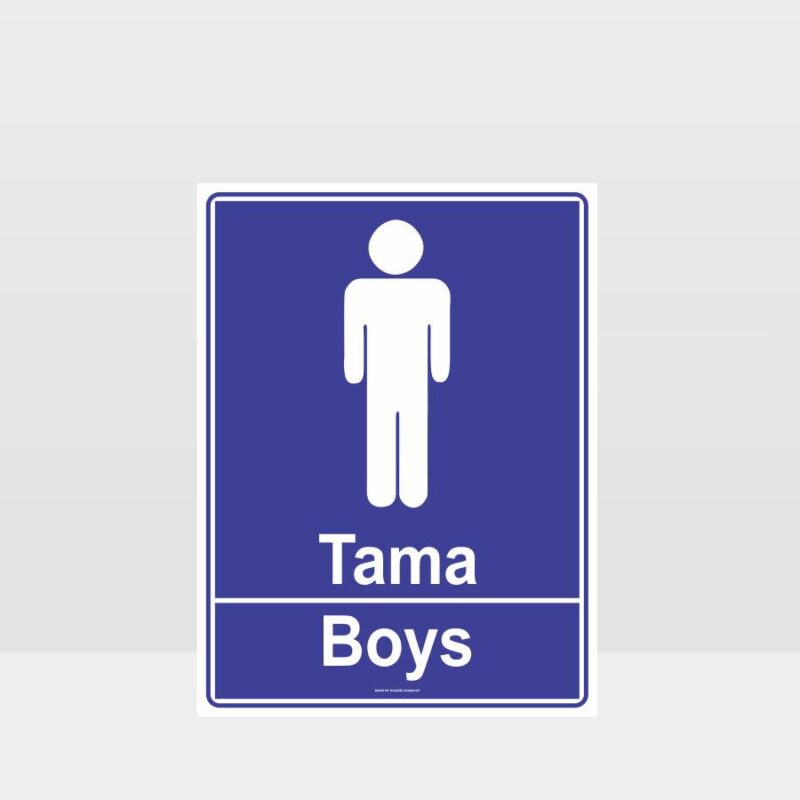 Boys Toilet Te Reo Sign